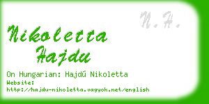 nikoletta hajdu business card
